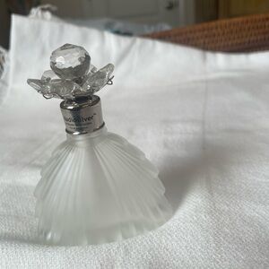 Frosted Glass Perfume Bottle with Crystal Stopper